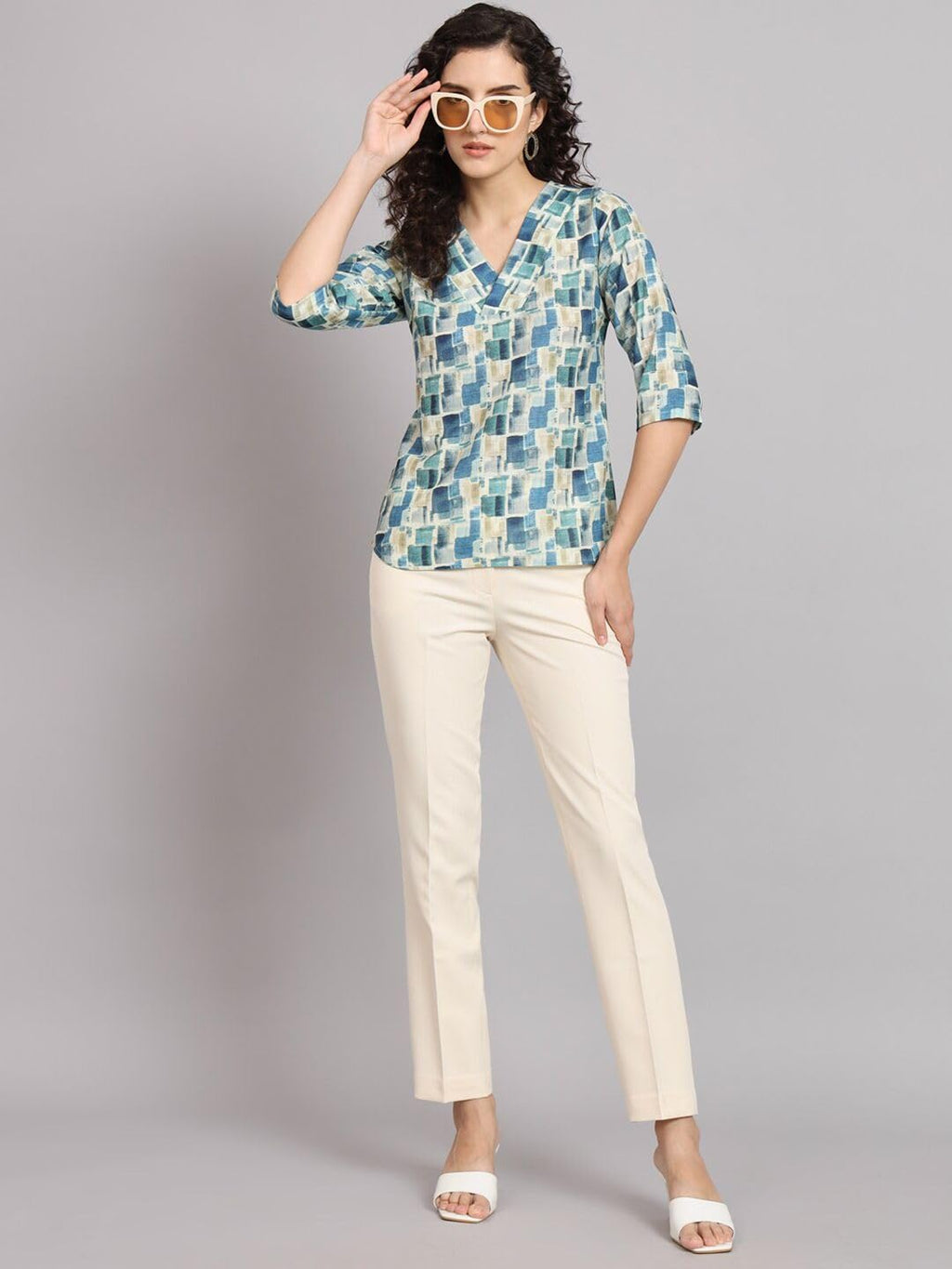 Powersutra Printed Tops for Woman | Work Casual for Women Tops