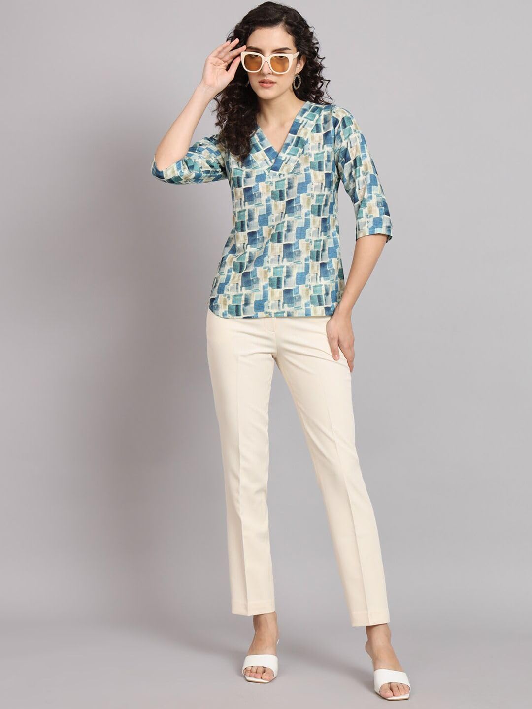 Powersutra Printed Tops for Woman | Work Casual for Women Tops