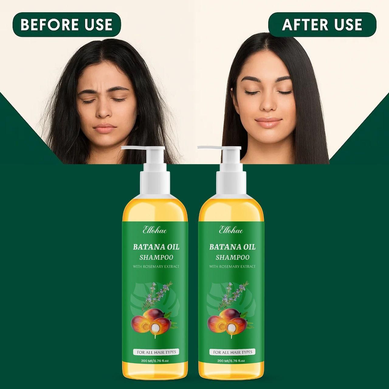 TryOnes BATANA OIL SHAMPOO with Rosemary Extract 400 ml Pack of 2