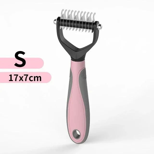 Cat Hair Removal Comb Dog Hair Removal Brush Stainless Steel Double Sided Pet Grooming Brush Removing Tangles Cat Accessories