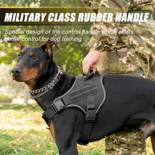 NONECN Tactical Military Vest For Large Dogs Training Harness