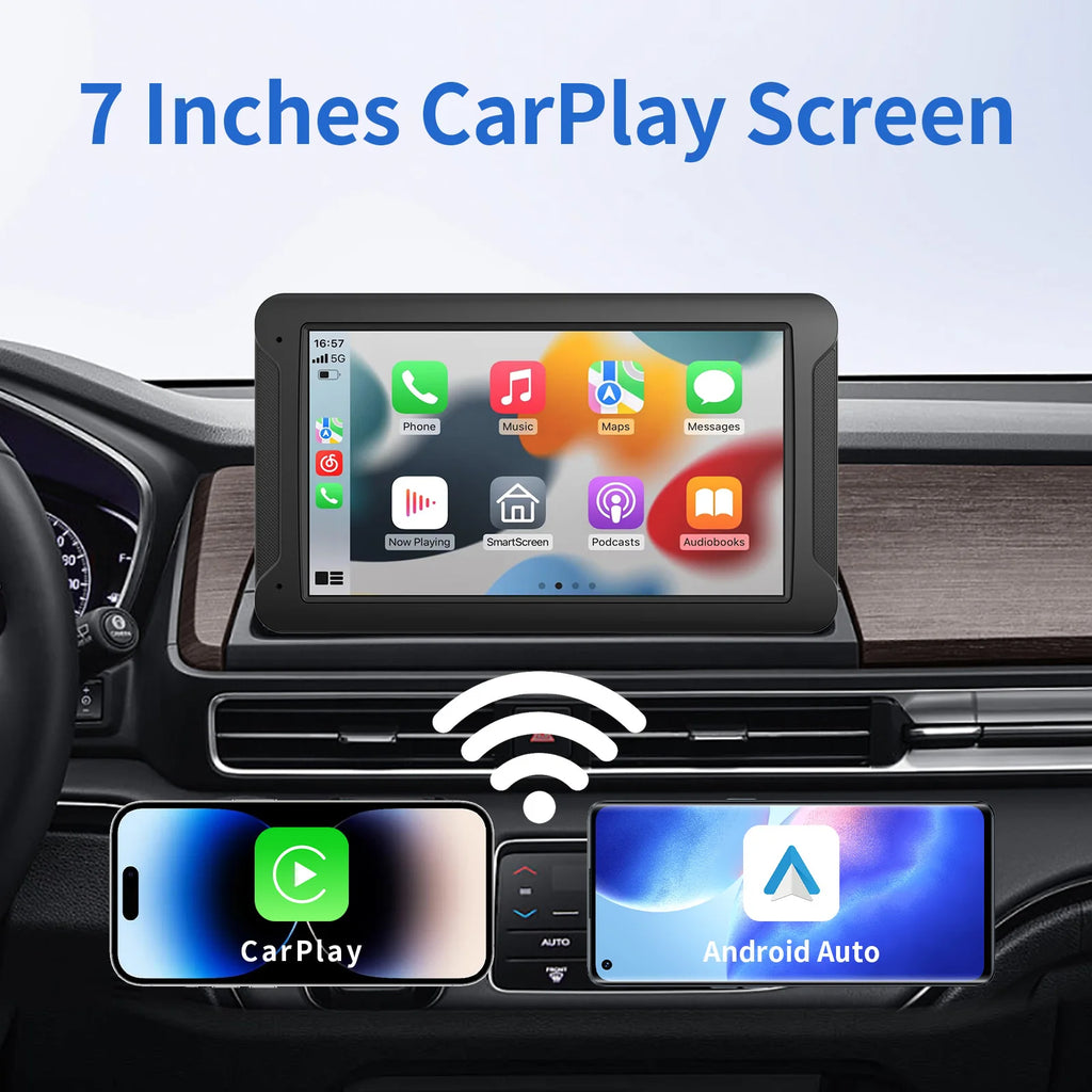 Portable Wireless CarPlay & Android Auto Screen