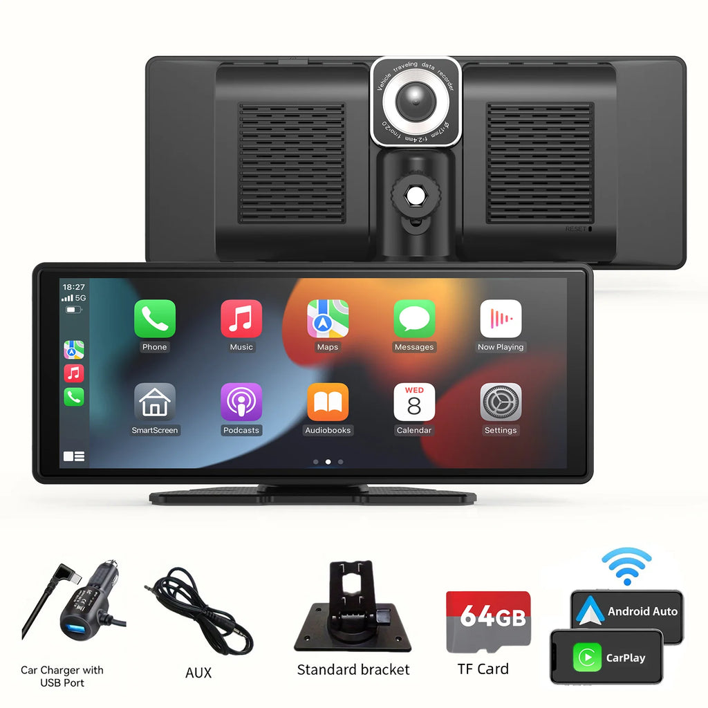Portable Wireless CarPlay & Android Auto Screen