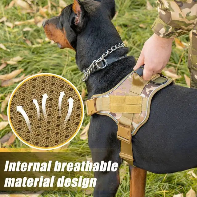 NONECN Tactical Military Vest For Large Dogs Training Harness