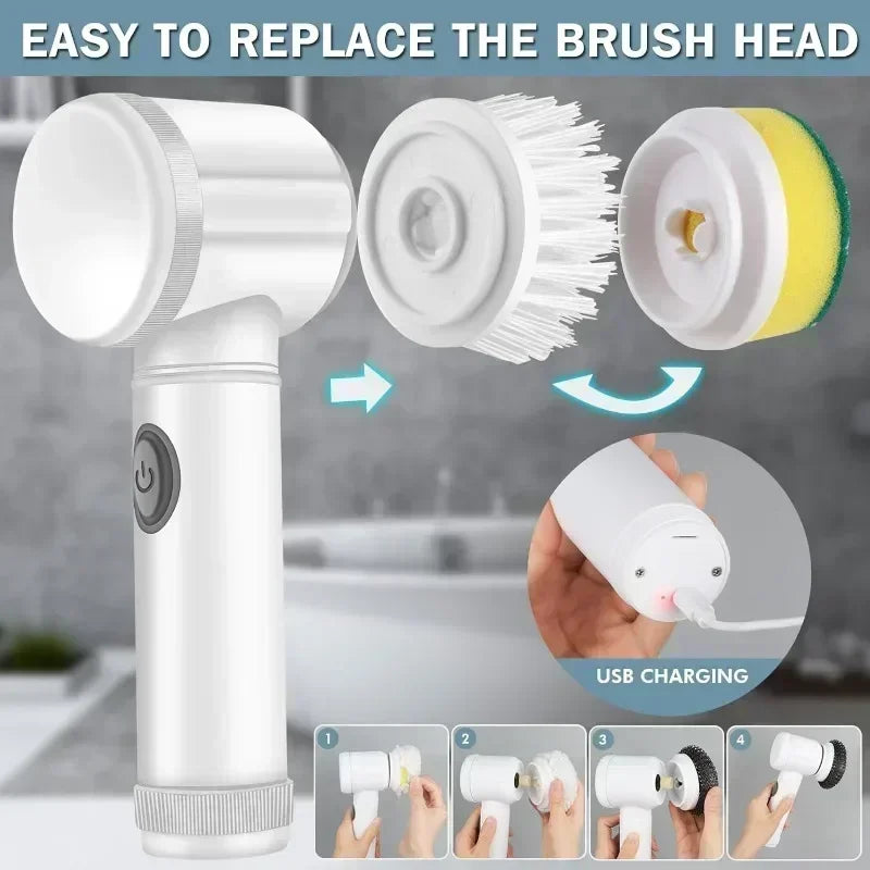 Household electric cleaning brushes, cleaning brushes for kitchen and bathroom